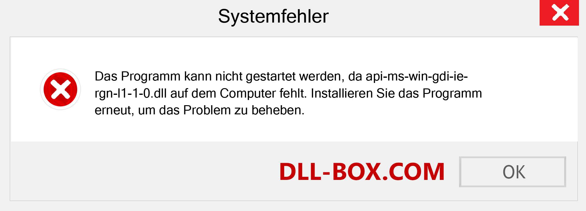 api-ms-win-gdi-ie-rgn-l1-1-0.dll-Datei fehlt?. Download für Windows 7, 8, 10 - Fix api-ms-win-gdi-ie-rgn-l1-1-0 dll Missing Error unter Windows, Fotos, Bildern