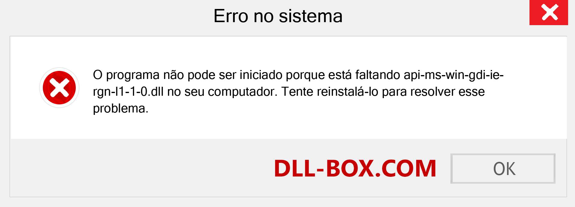 Arquivo api-ms-win-gdi-ie-rgn-l1-1-0.dll ausente ?. Download para Windows 7, 8, 10 - Correção de erro ausente api-ms-win-gdi-ie-rgn-l1-1-0 dll no Windows, fotos, imagens